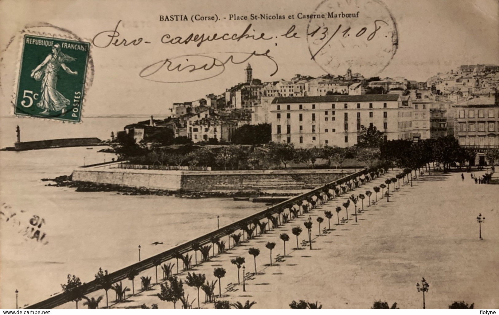 Bastia - La Place St Nicolas Et La Caserne Marboeuf - Bastia