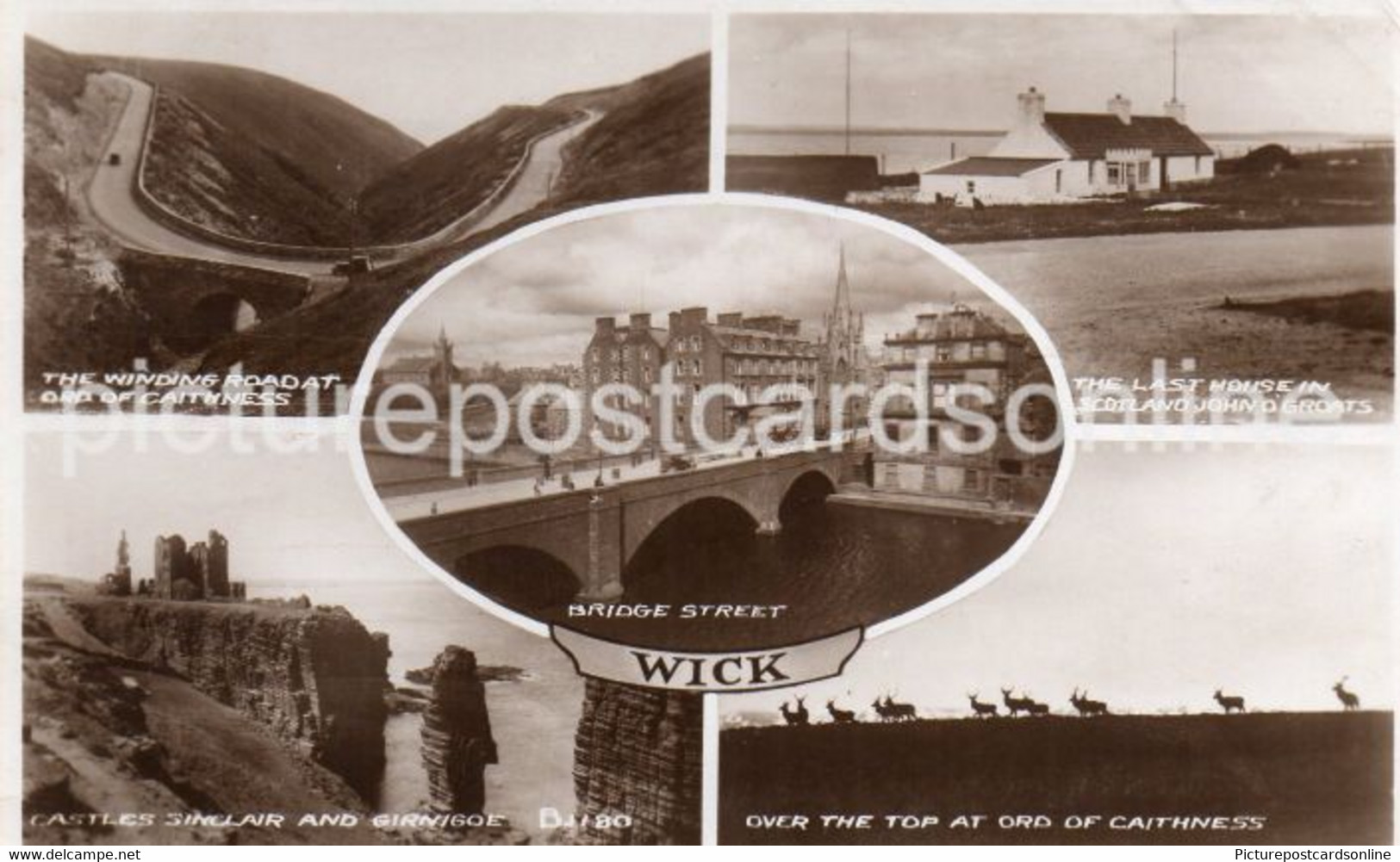 WICK MULTIVIEW OLD R/P POSTCARD SCOTLAND - Caithness