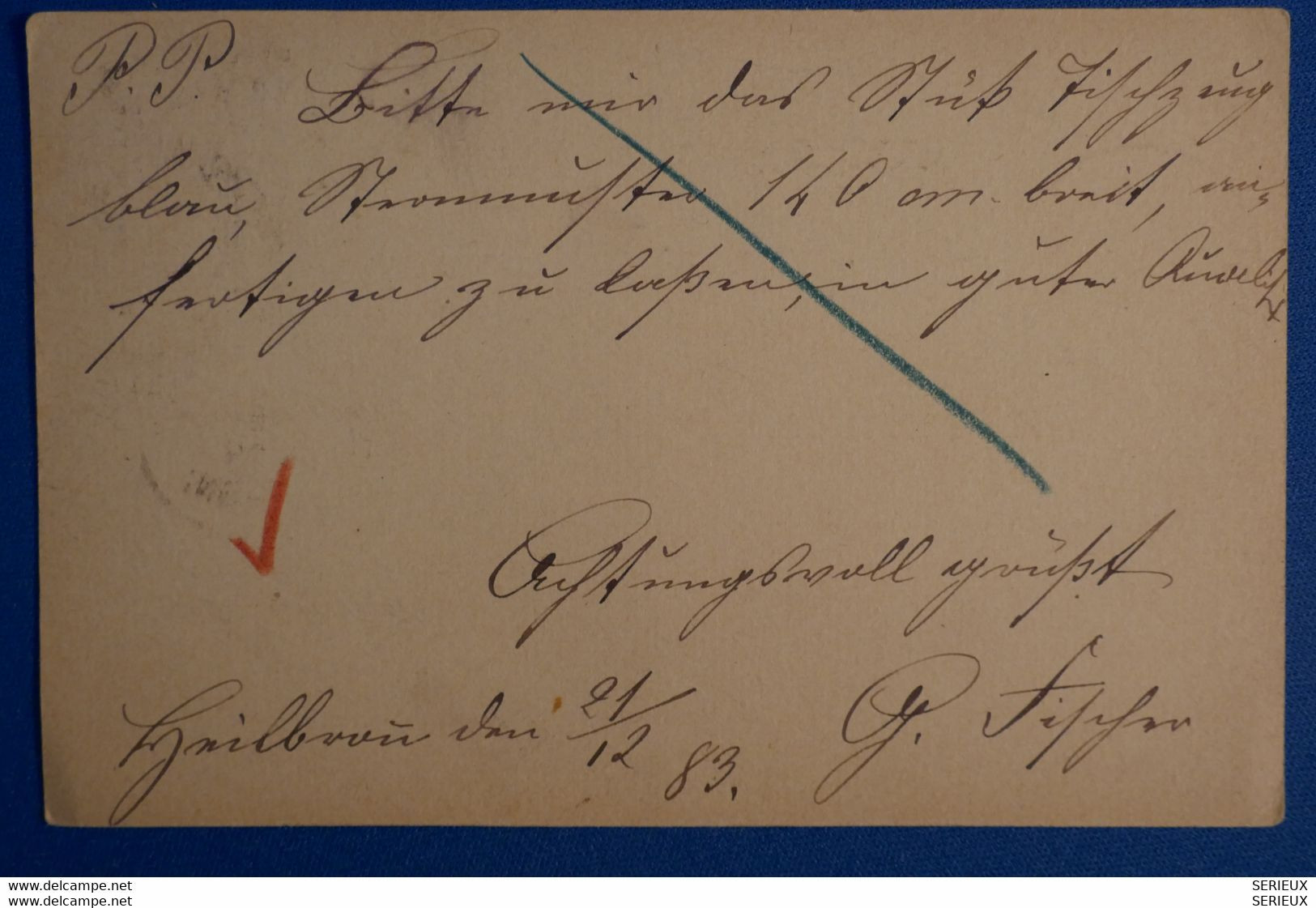 K4 WUTTENBERG BELLE CARTE 1883 HEILBRONN POUR ALLEMAGNE+ AFRANCHISSEMENT INTERESSANT - Postal  Stationery