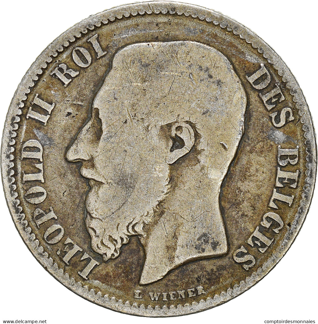 Monnaie, Belgique, Leopold II, 50 Centimes, 1886, TB, Argent, KM:26 - 50 Cent
