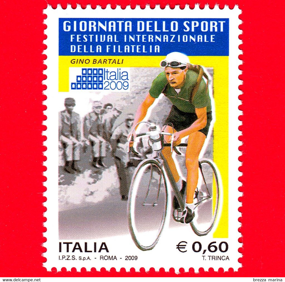 Nuovo - MNH - ITALIA  2009 - Giornata Dello Sport - Gino Bartali (1914- 2000), Ciclista - 0,60 - 2001-10: Ungebraucht