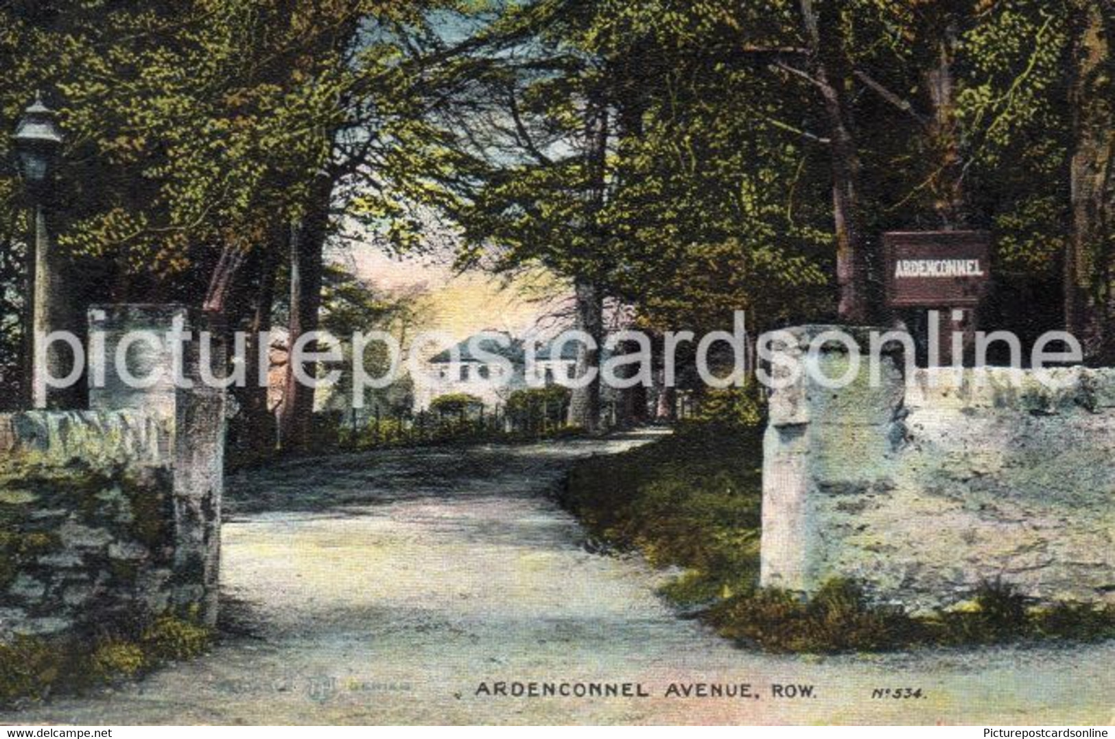 ROW ARDENCONNEL AVENUE OLD COLOUR POSTCARD SCOTLAND - Dunbartonshire