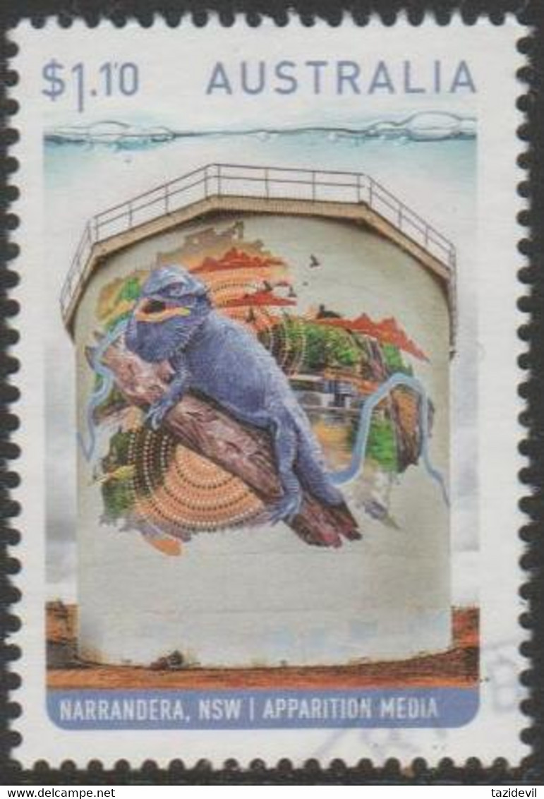 AUSTRALIA - USED 2020 $1.10 Water Tower Art - Narrandera, New South Wales - Used Stamps