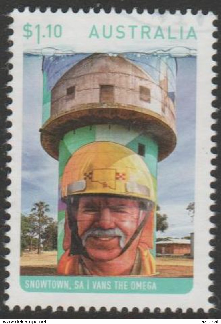 AUSTRALIA - USED 2020 $1.10 Water Tower Art - Snowtown, South Australia - Gebraucht