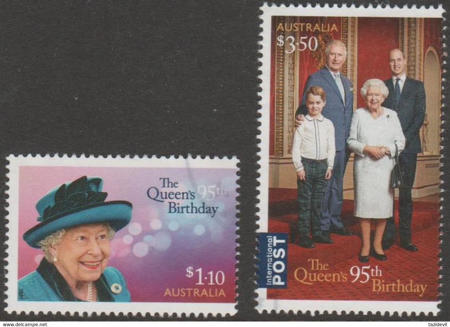 AUSTRALIA - USED 2021  95th Birthday Queen Elizabeth II Set Of Two - Oblitérés