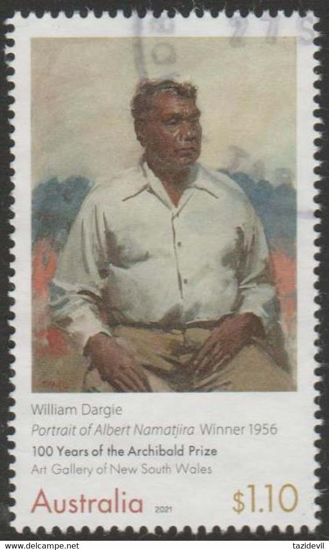 AUSTRALIA - USED 2021 $1.10 Centenary Of Archibald Prize - William Dargie - "Portrait Of Albert Namatjira 1956" AGNSW - Used Stamps