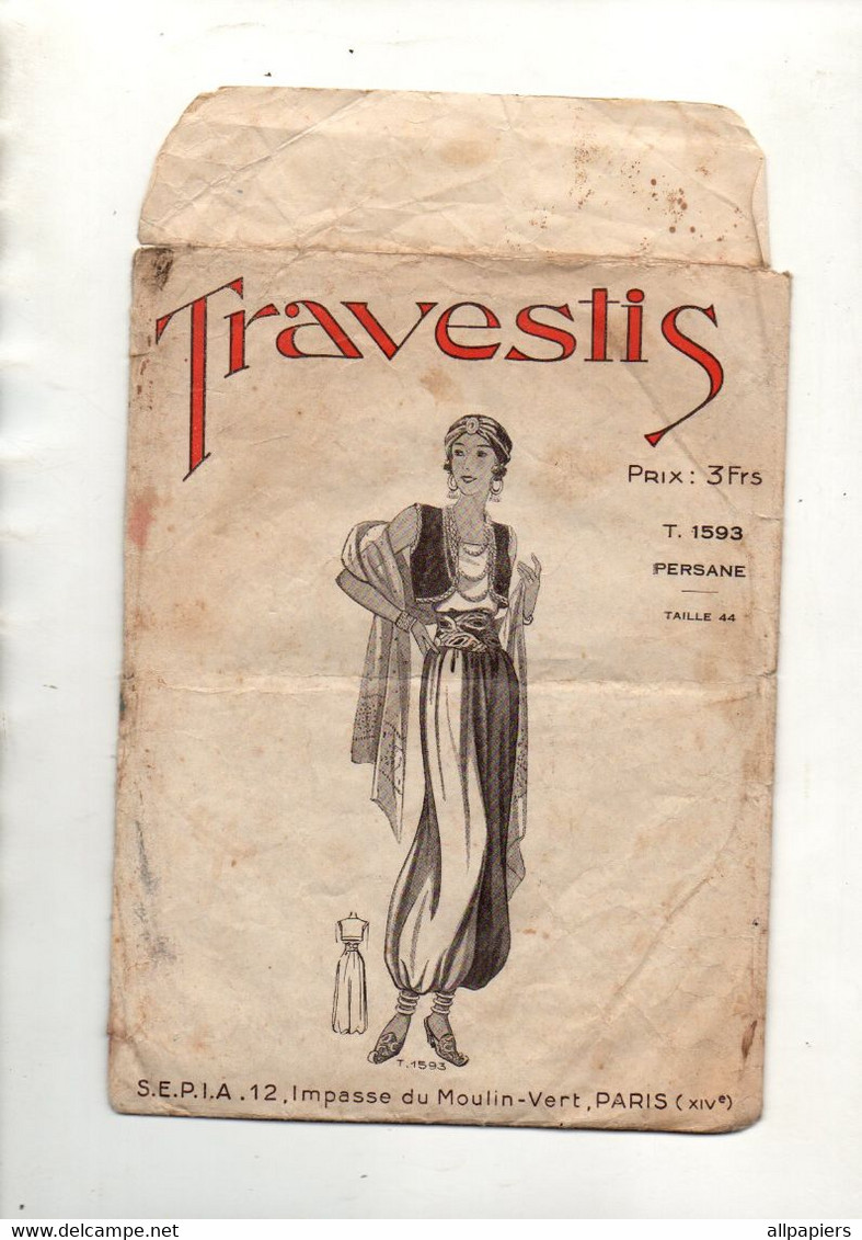 Patron Travestis Persane T.1593 Taille 44 éditions S.E.P.I.A - Schnittmuster