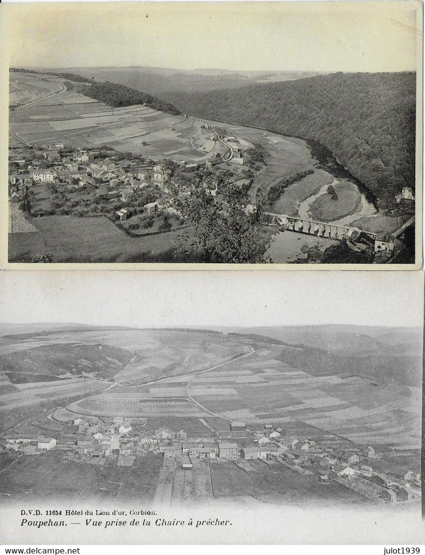 Julot1939 ..-- POUPEHAN ..-- 2 Cartes ANCIENNES Différentes De POUPEHAN . PONT PROVISOIRE !!!! Dont 1 écrite . - Bouillon