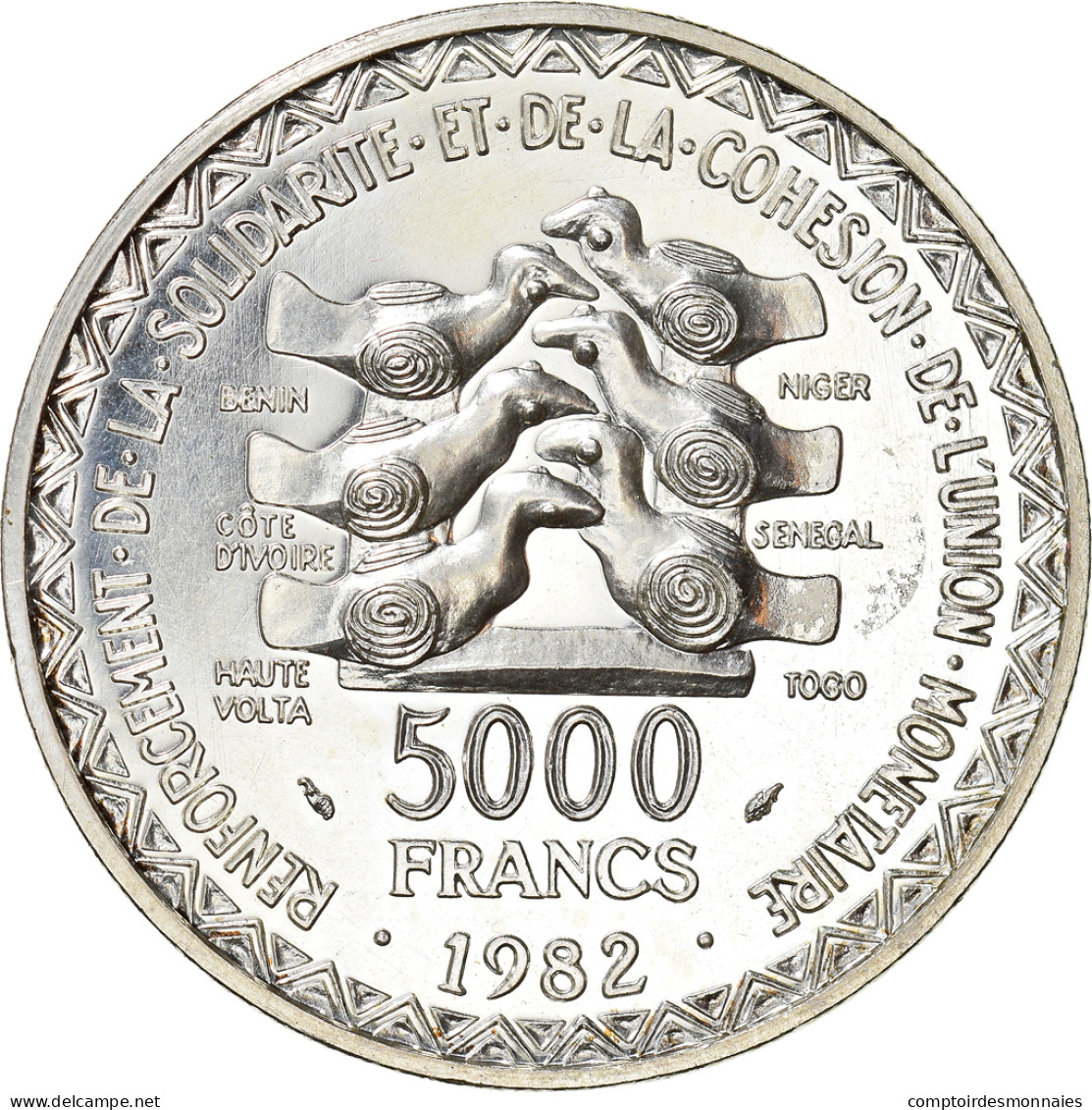 Monnaie, Communauté économique Des États De L'Afrique De L'Ouest, 5000 - Elfenbeinküste