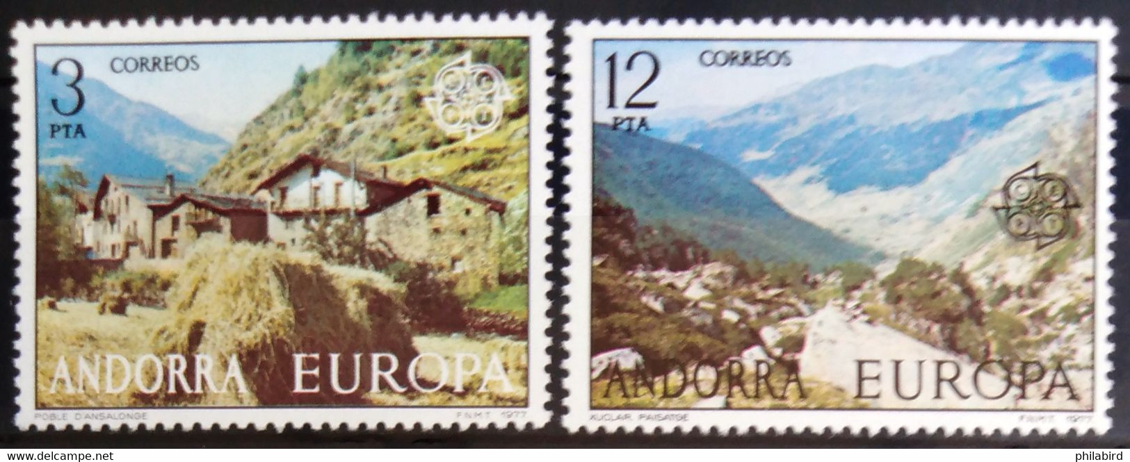 EUROPA 1977 - ANDORRE ESPAGNOL                    N° 100/101                        NEUF** - 1977