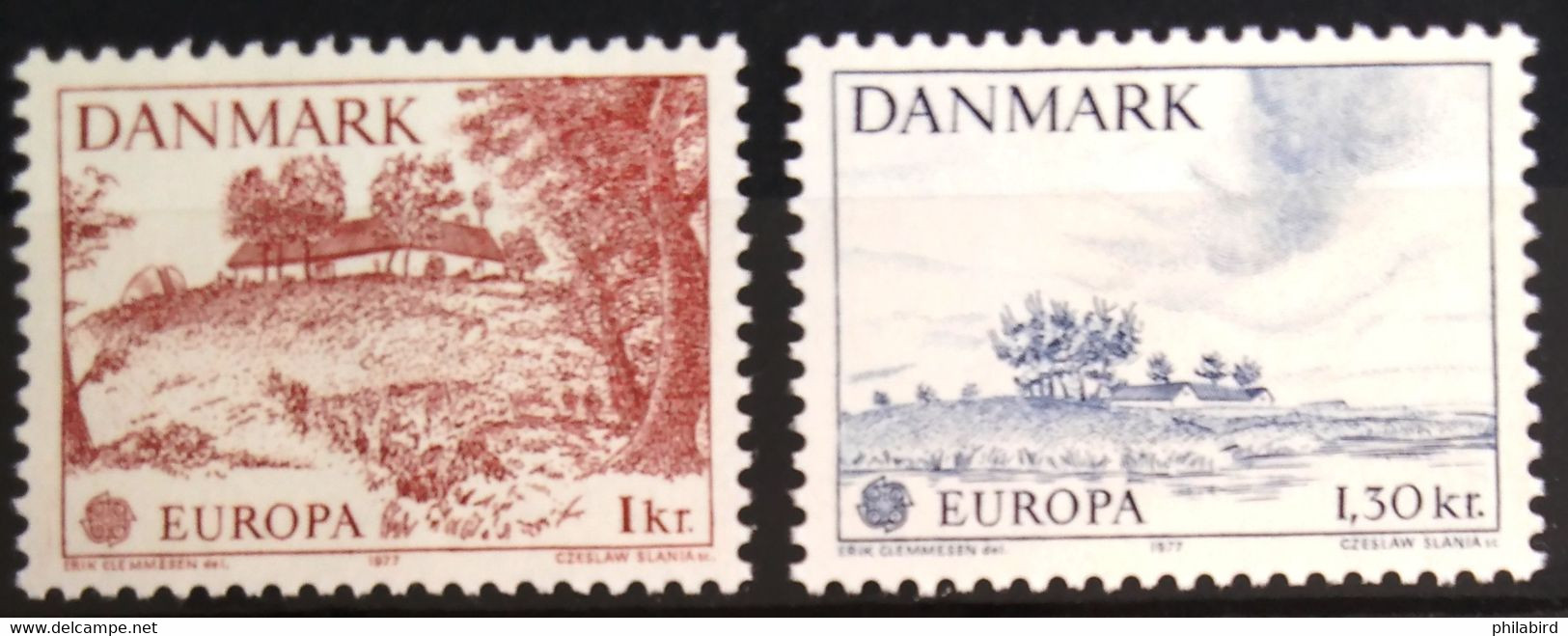 EUROPA 1977 - DANEMARK                    N° 640/641                        NEUF** - 1977