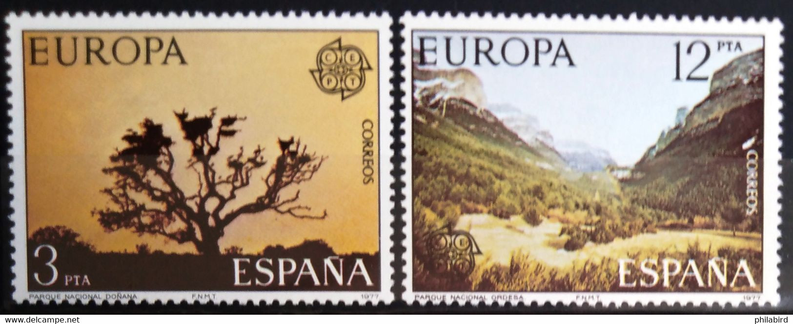 EUROPA 1977 - ESPAGNE                    N° 2052/2053                        NEUF** - 1977