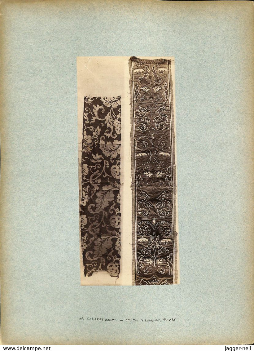 COL AD100-6 - Album de 25 Planches photos Broderie ancienne dans portefeuille à lacets cartonné - en l'état - voir scans