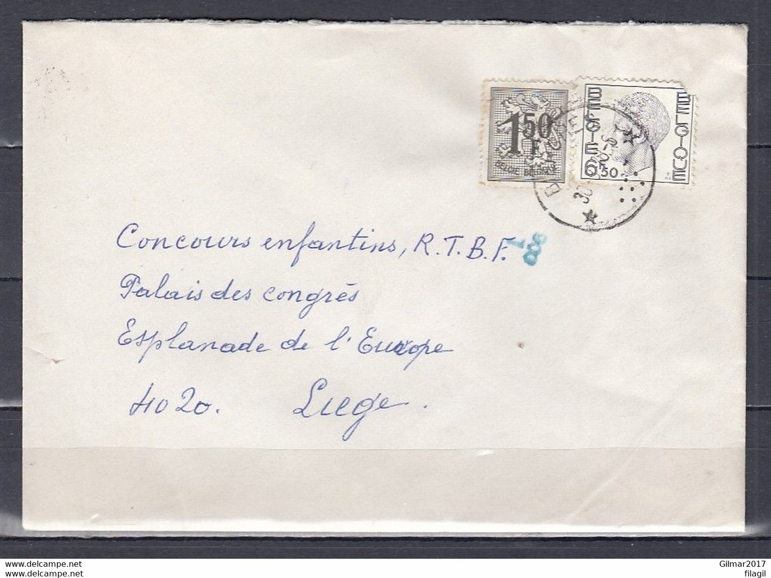 Brief Van Bierghes (sterstempel) Naar Liege - 1970-1980 Elström