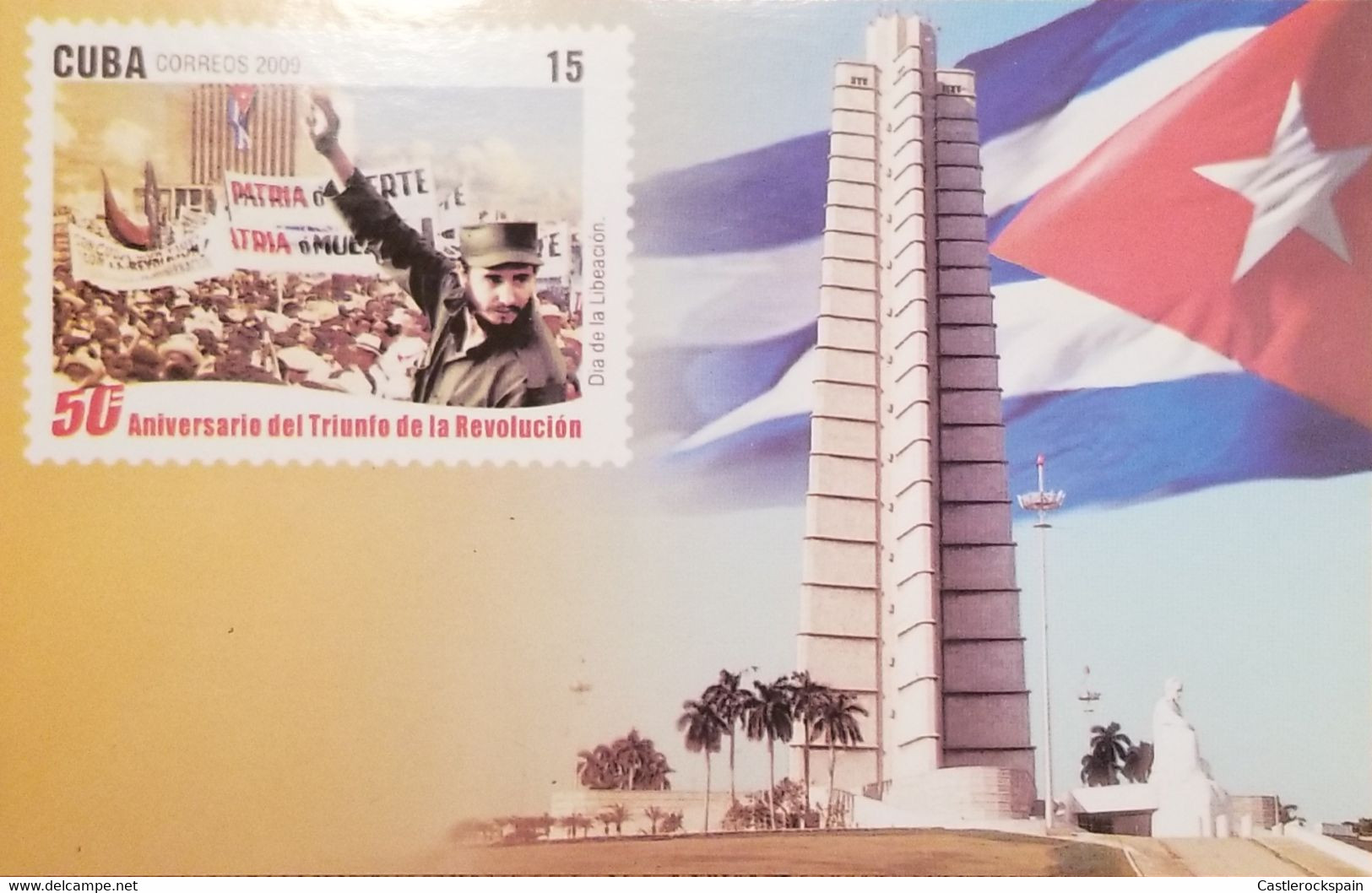 O) CUBA, CARIBBEAN, FIDEL CASTRO, DAY OF LIBERATION, TRIUMPH OF THE REVOLUTION, MAXIMUM CARD, XF - Maximumkarten