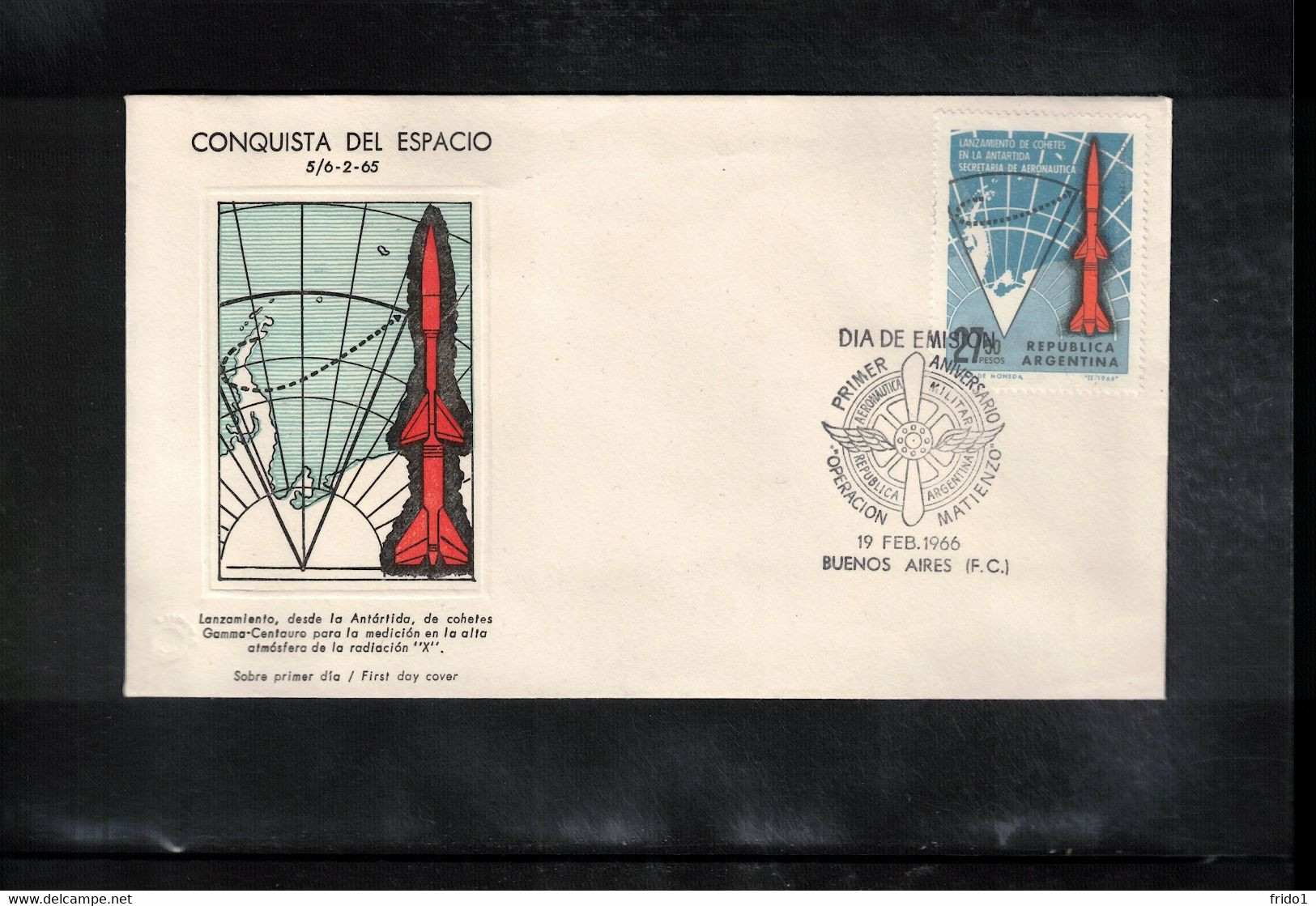 Argentina 1966 Space / Raumfahrt Space Exploration FDC - América Del Sur