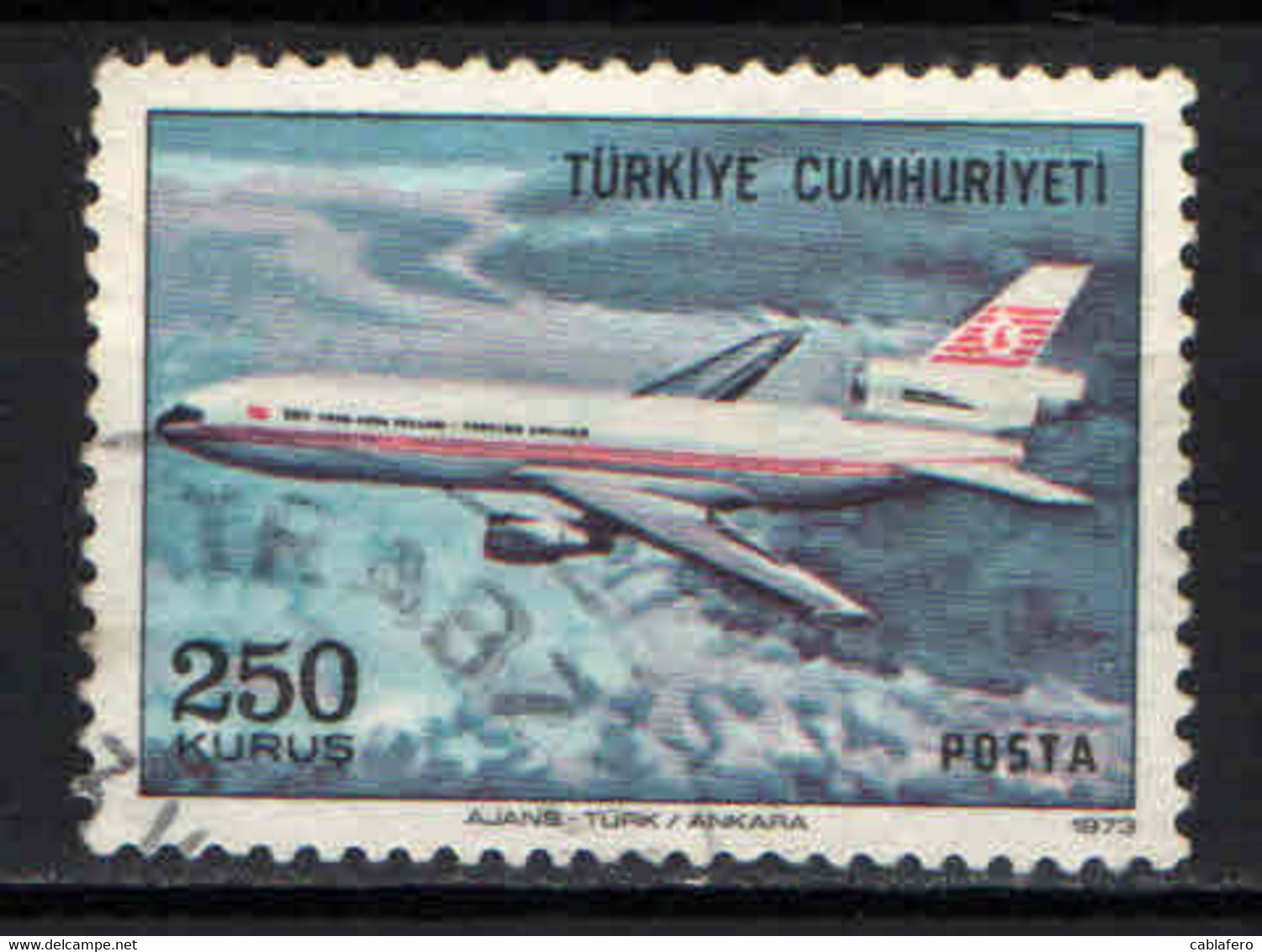 TURCHIA - 1973 - AEREO IN VOLO - USATO - Luftpost