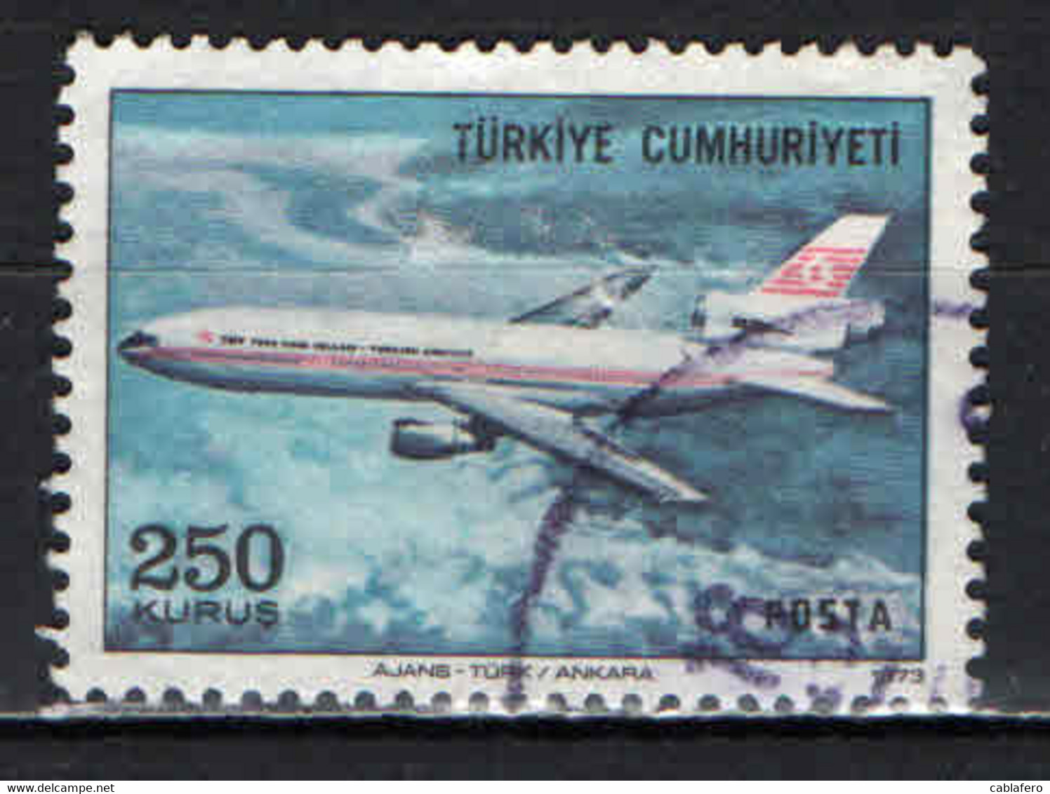 TURCHIA - 1973 - AEREO - USATO - Poste Aérienne