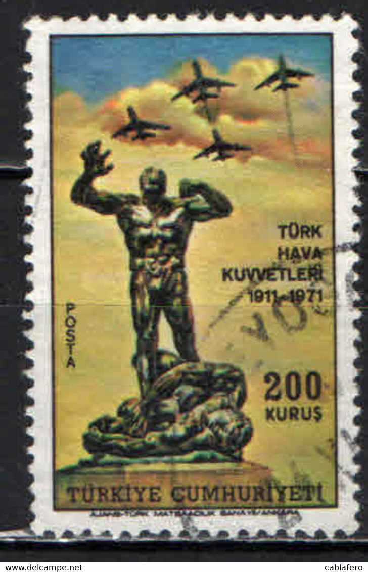 TURCHIA - 1971 - MONUMENTO ALLA VITTORIA - USATO - Poste Aérienne