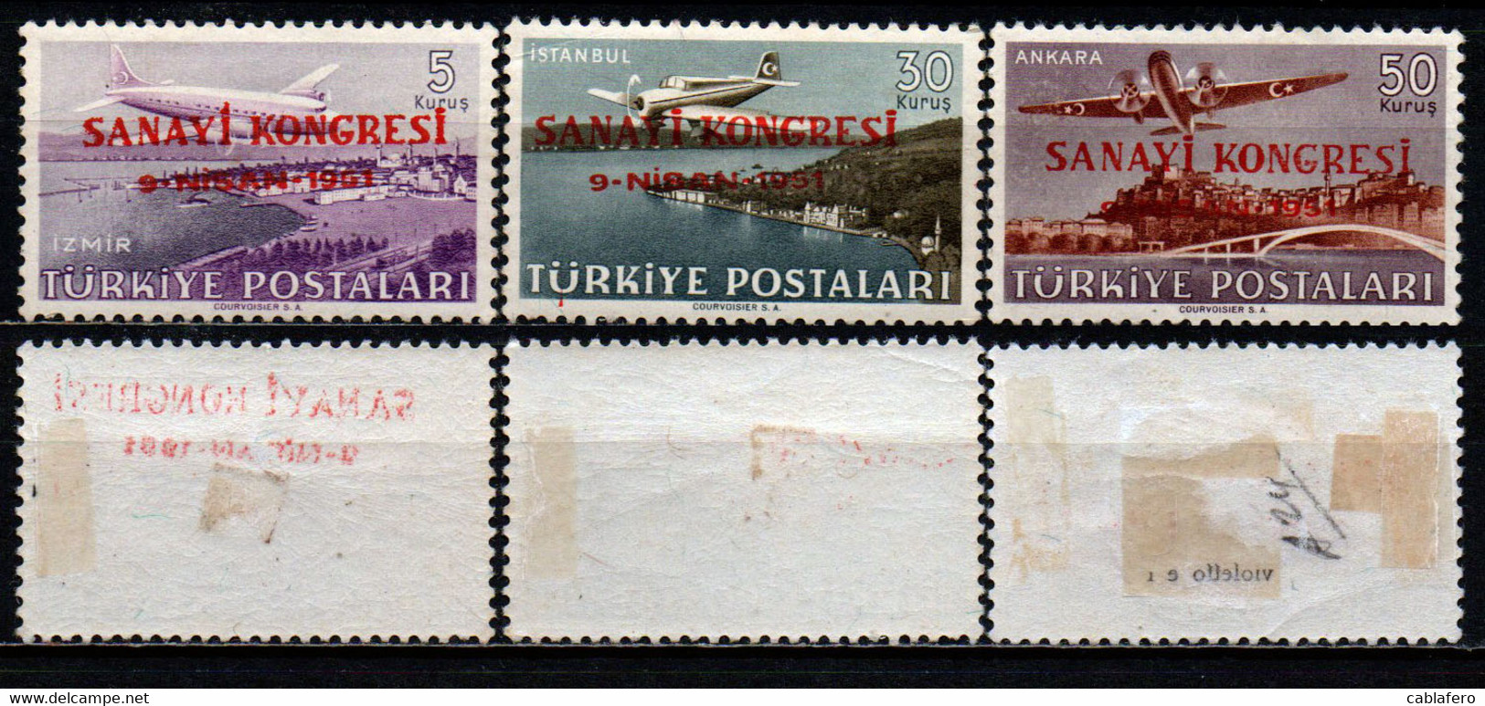 TURCHIA - 1951 - Industrial Congress, Ankara, Apr. 9 - MH - Airmail