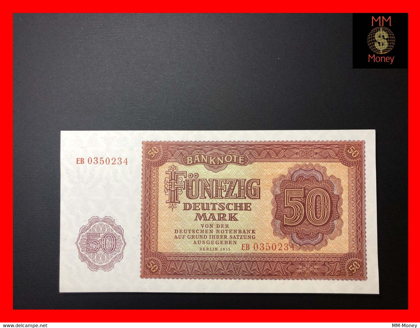 GERMANY Democratic Republic  DDR 50 Deutsche Mark  1955  P.  20   AUNC - 50 Mark