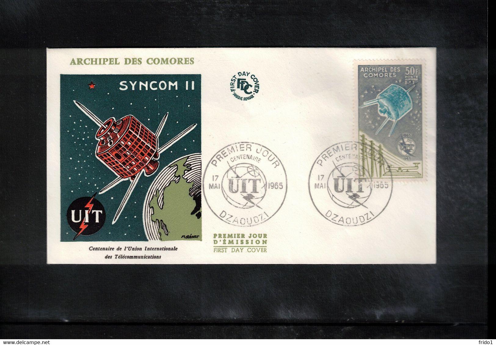 Comores 1965 UIT / ITU Space / Raumfahrt Satellite Syncom II FDC - Africa