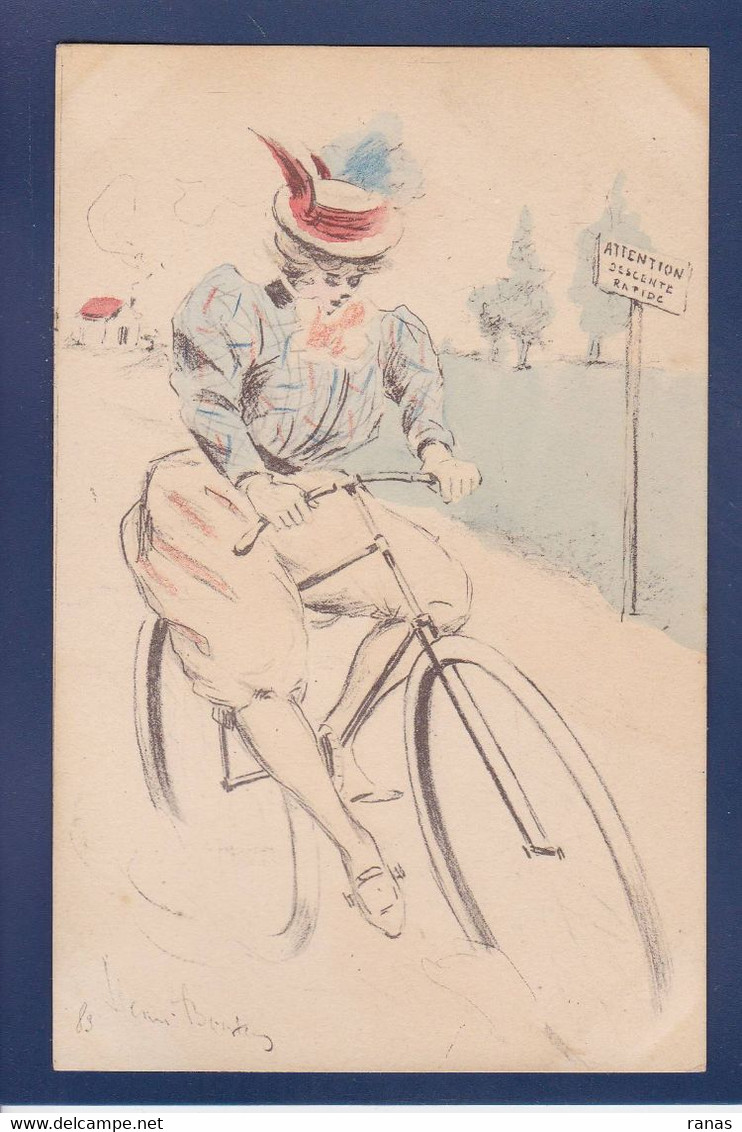 Cpa Cycle Vélo Bicyclette Boutet Henri Art Nouveau Non Circulé Femme Woman - Boutet