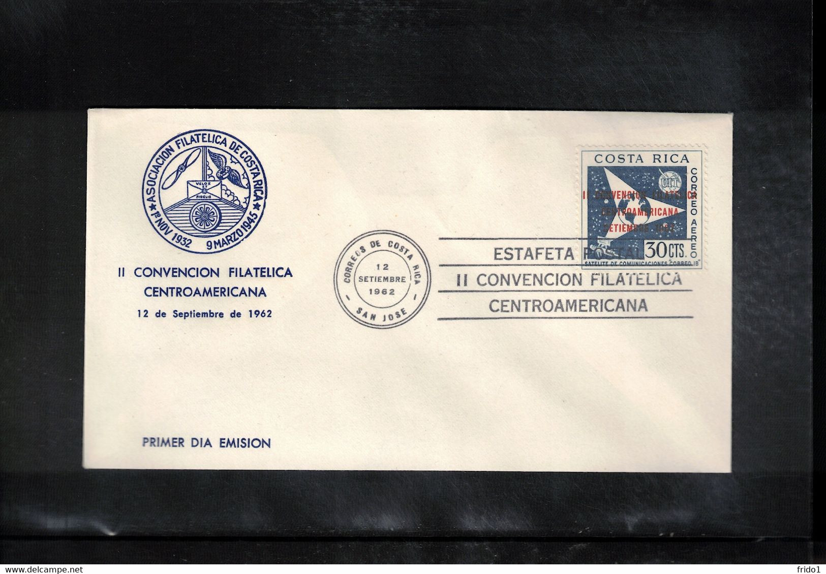 Costa Rica 1962 UIT / ITU Space / Raumfahrt Satellite FDC - Südamerika