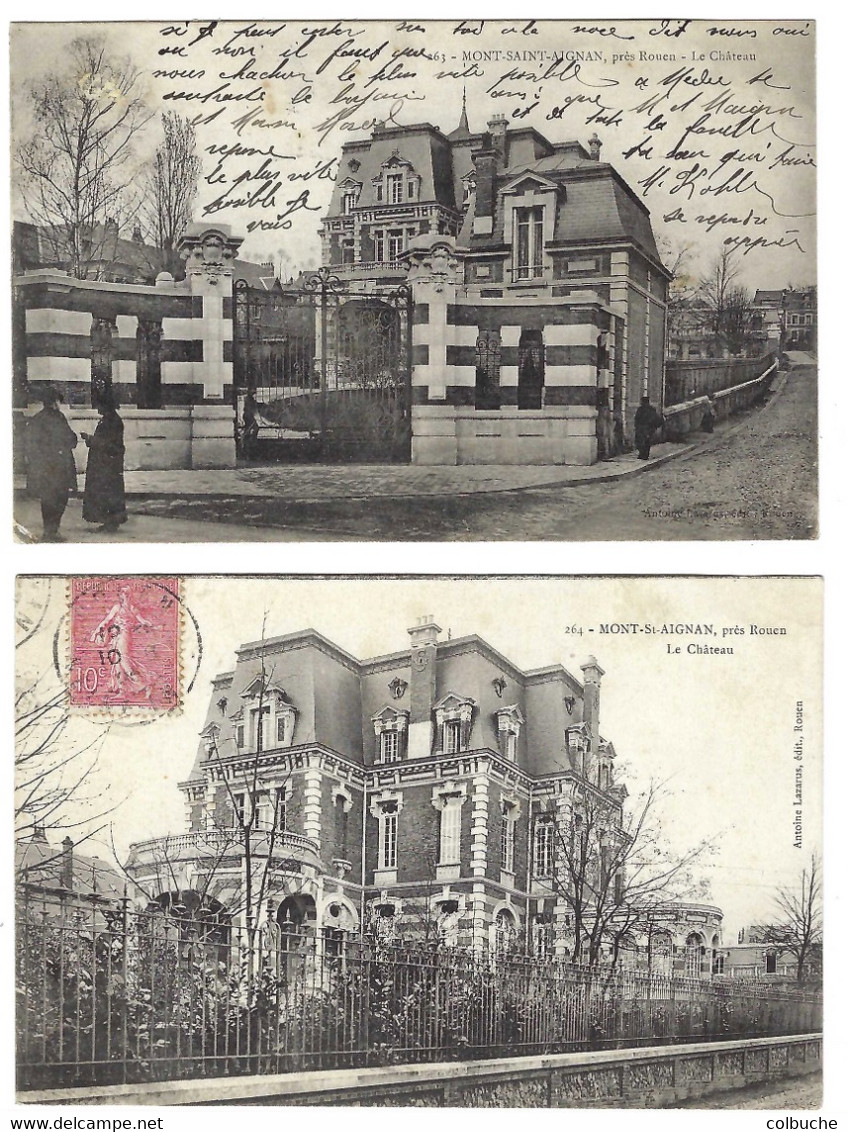 76 - MONT-SAINT-AIGNAN +++ 2 CPA +++  Le Château +++ - Mont Saint Aignan