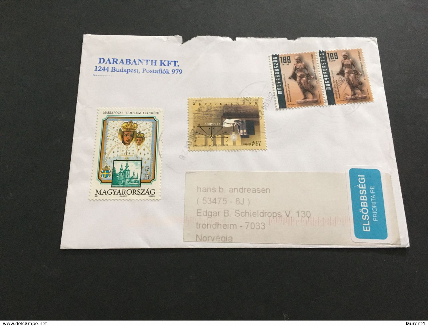 (1 F 8) Hungary Letter Posted To Denmark - 2004 - Covers & Documents