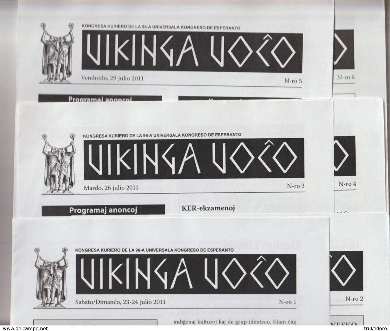 (BR) Brochures Vikinga Voĉo (in Esperanto) 2011 - Broŝuroj Vikinga Voĉo UK En Kopenhago 2011 - Pratique