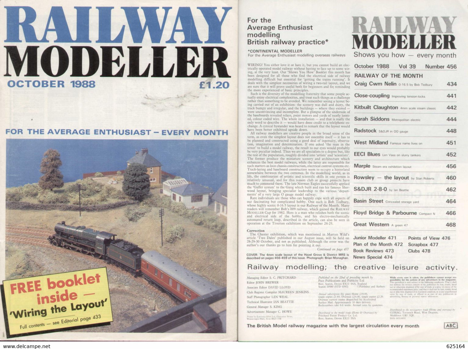 Magazine Railway Modeller October 1988 - Anglais