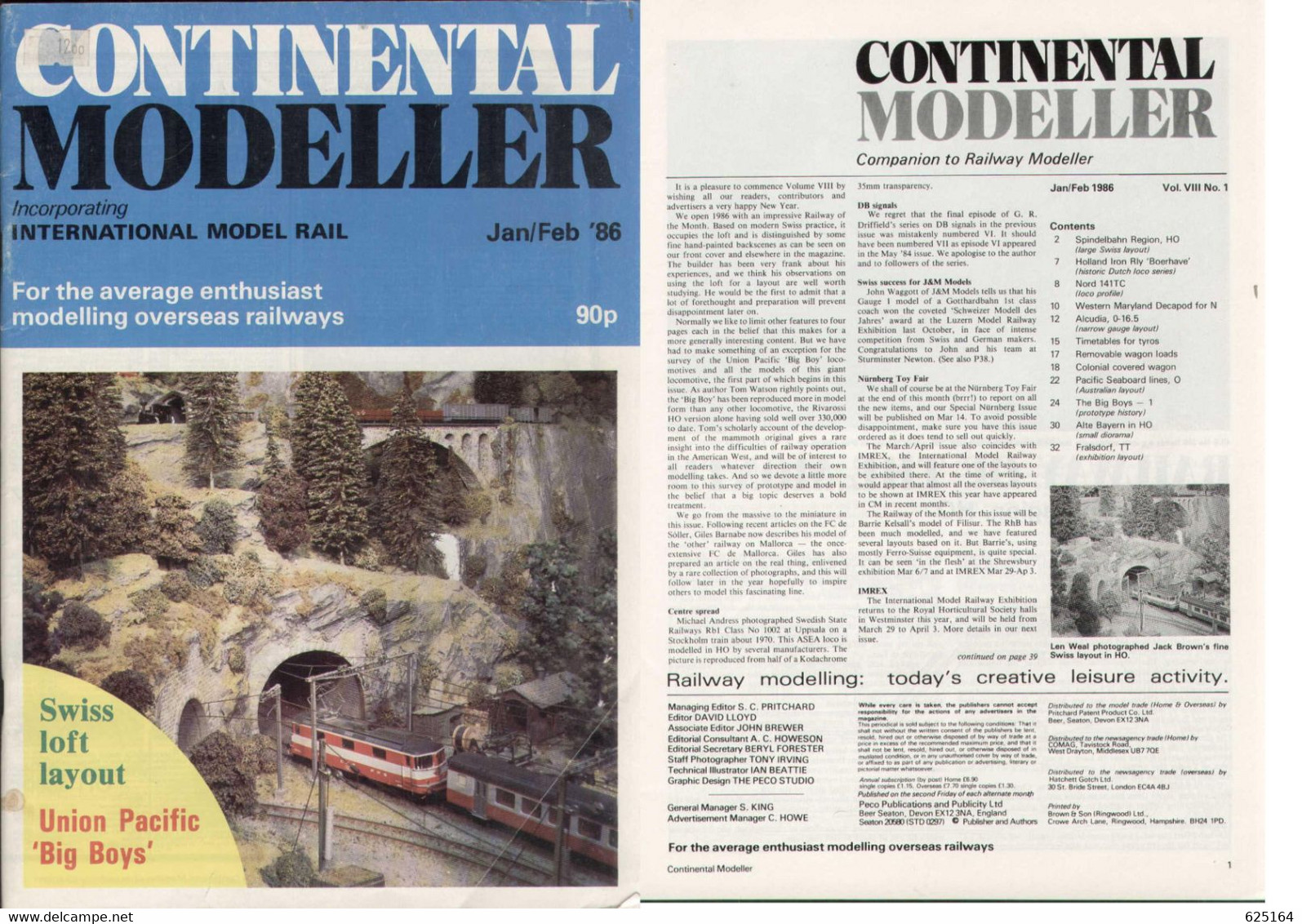 Magazine Continental Modeller Jan/Feb 1986 - Englisch