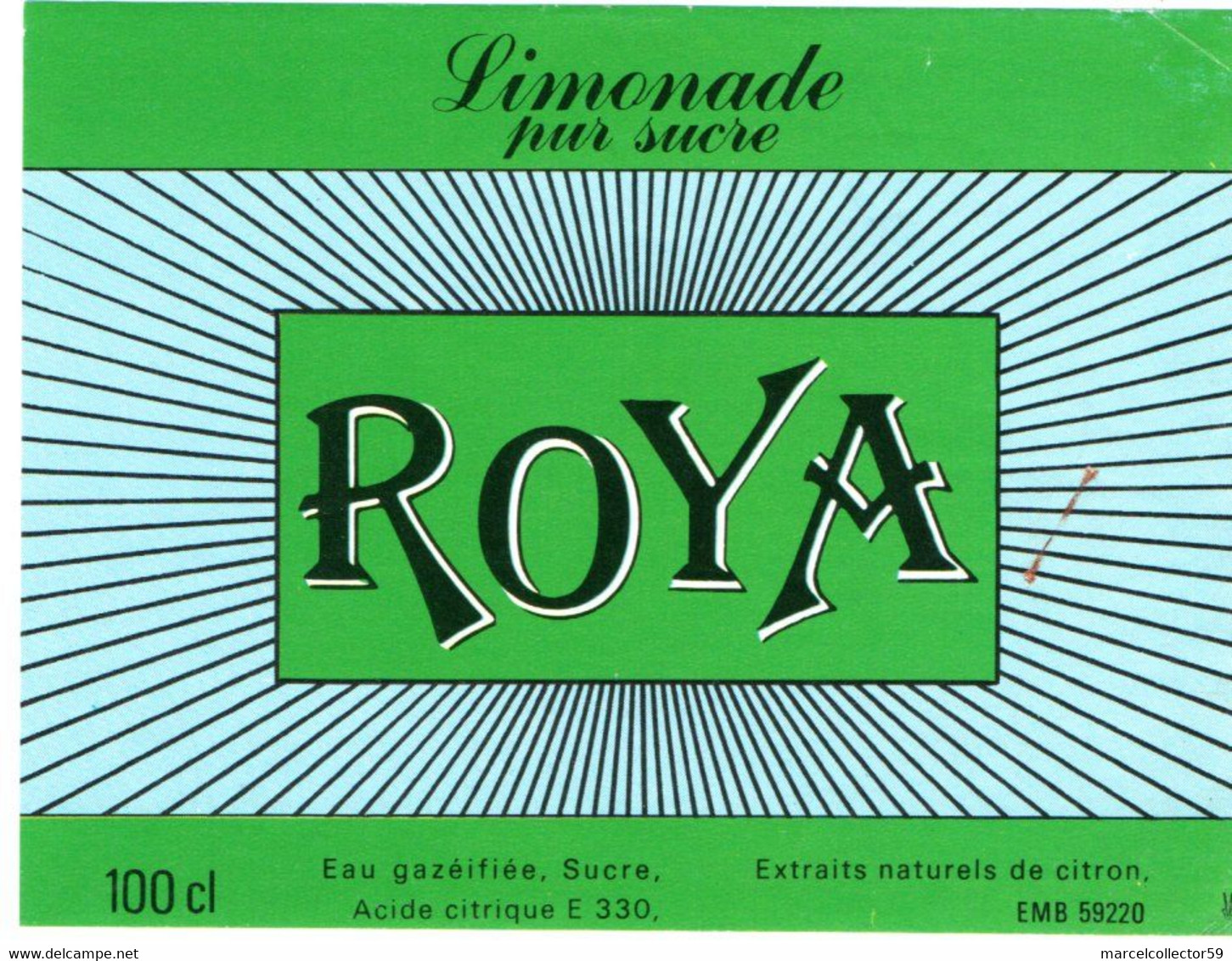 Etiquette De Limonade Roya 59220 Faches-thumesnil Be - Otros & Sin Clasificación