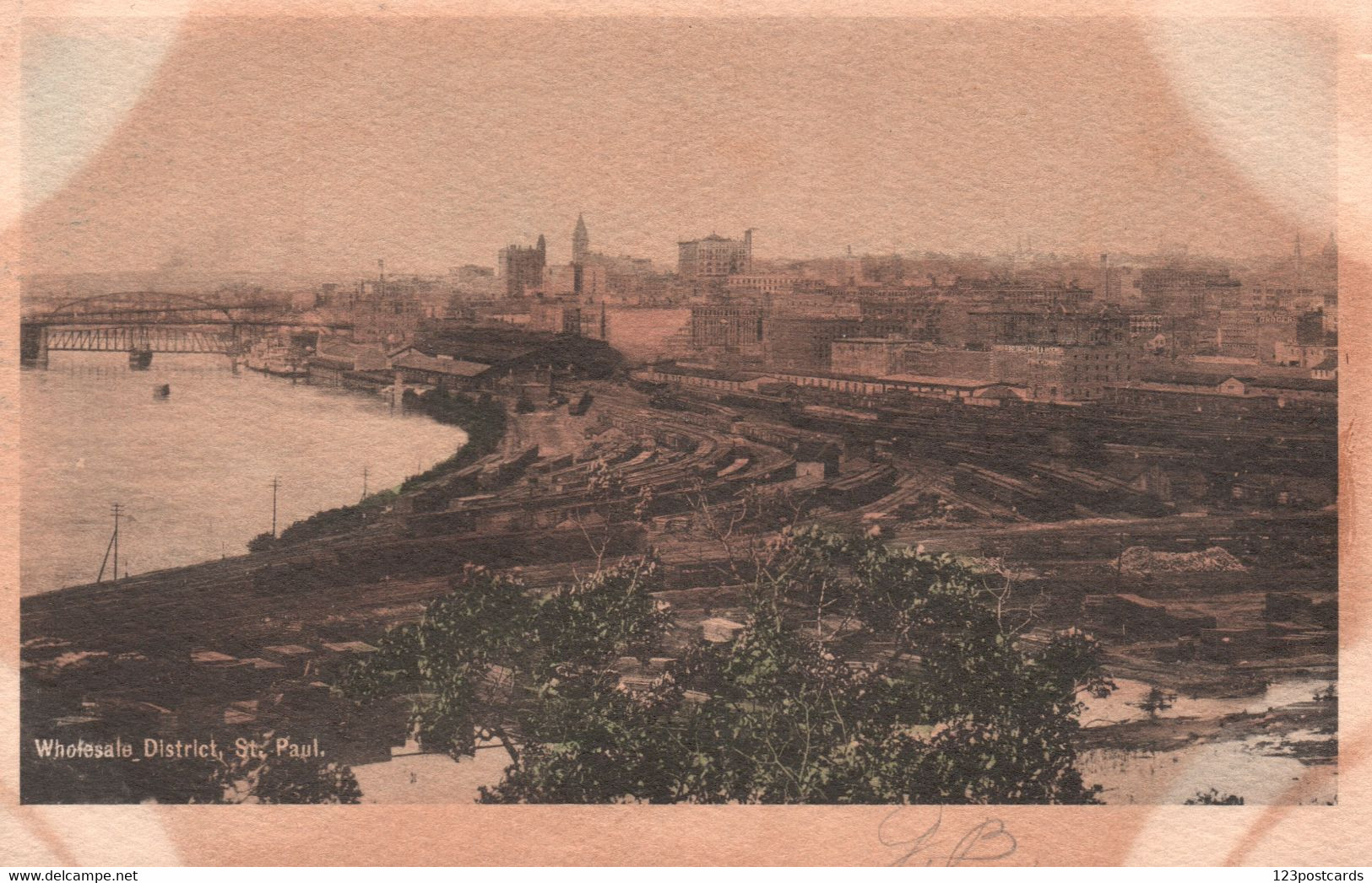 Wholesale District - Bird's Eye View - St. Paul, Minnesota - RARE! - St Paul