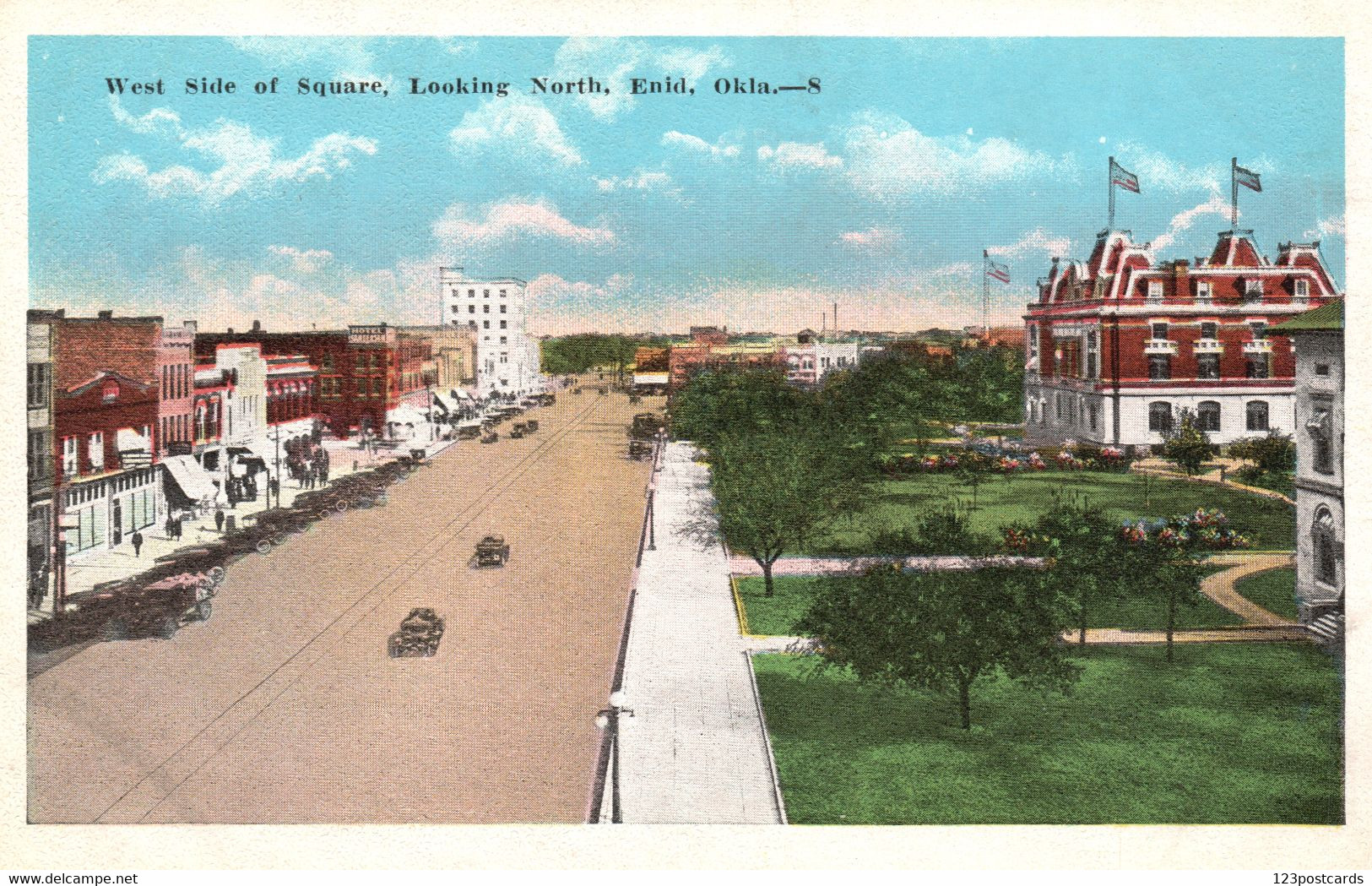 West Side Of Square, Looking North - Enid, Oklahoma - Enid