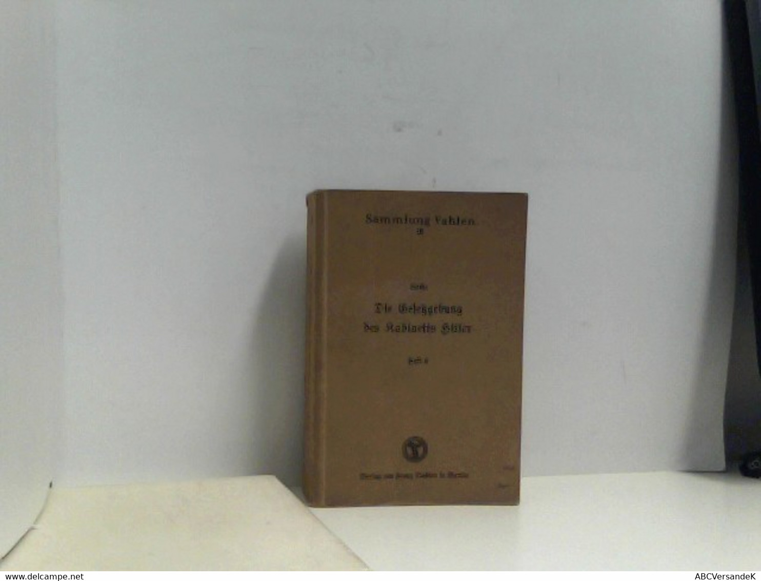 Die Gesetzgebung Des Kabinetts Hitler. Heft 3 1. Juni Bis 15. Augusr 1933 - Droit