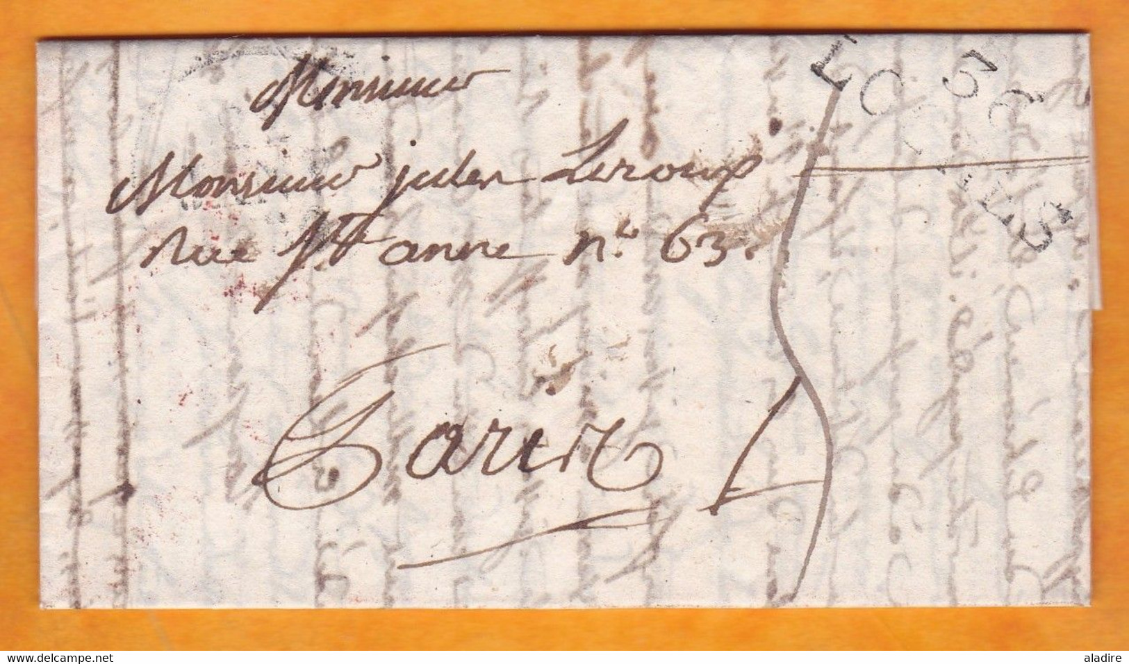 1830 - Marque Postale 36 LOCHES Sur Lettre Pliée Avec Corresp 3 Pages Vers PARIS - Dateur En Arrivée - 1801-1848: Précurseurs XIX