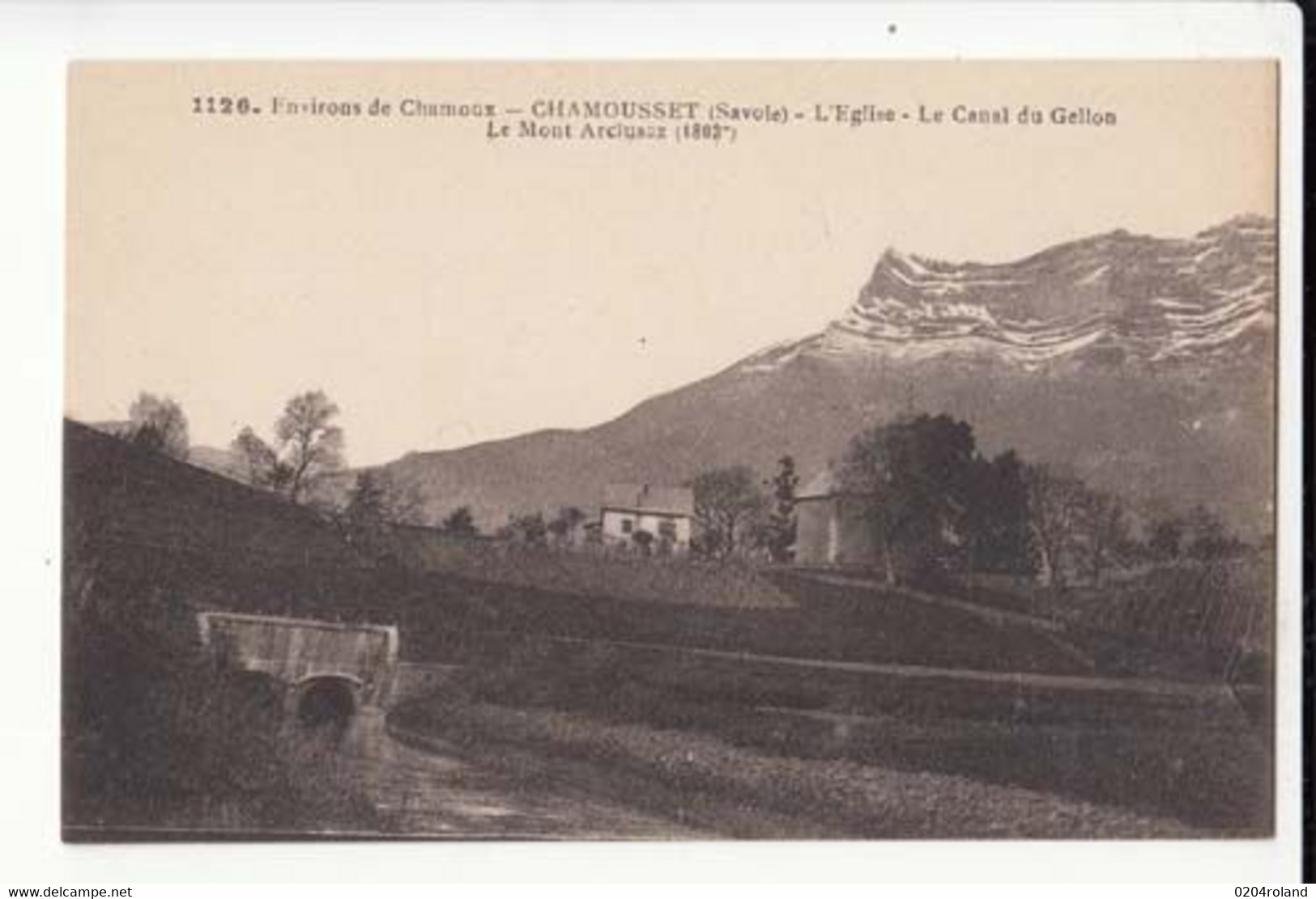 CPA France  73 - Chamousset - L'Eglise Le Canal Du Gellon - Le Mont Arclusaz - :Achat Immédiat - Chamoux Sur Gelon