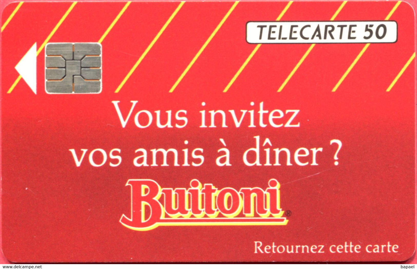 Télécarte Réf Pho 0296A (1992) - Thème Aliments Publicités - Buitoni (Recto-Verso) - Alimentación