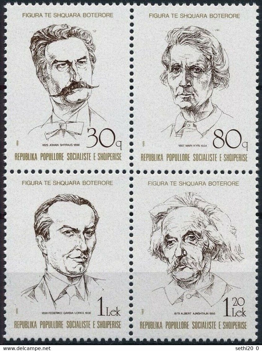 Albanie Marie CURIE Albert EINSTEIN MNH - Albert Einstein