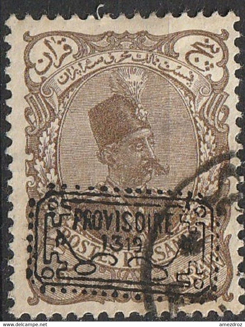 Iran Perse 1902 N° 173 Timbre De 1899 Surchargé Provisoire Nasser-Edin Shah Qajar (H3) - Iran