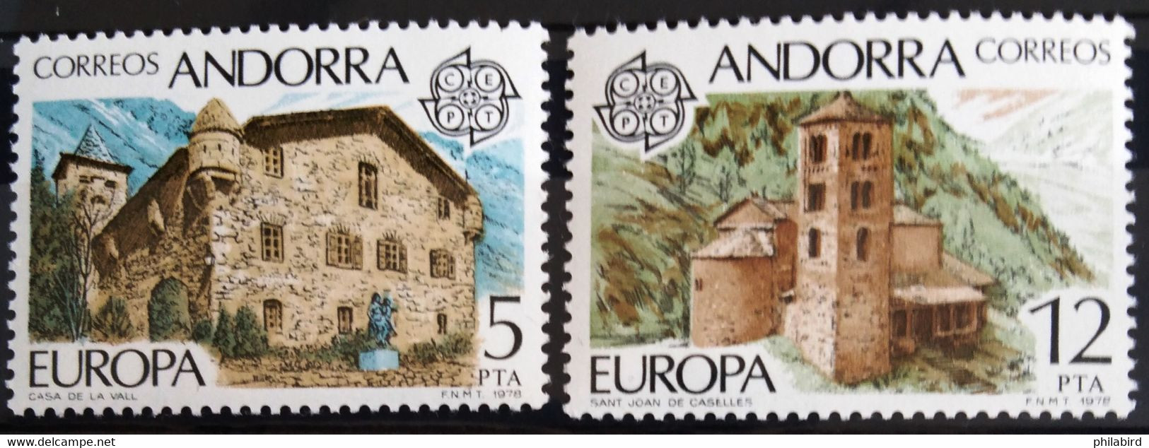 EUROPA 1978 - ANDORRE ESPAGNOL                    N° 108/109                        NEUF* - 1978