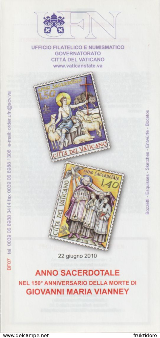 Vatican City Brochures Issues In 2010 Philatelic Program - Caravaggio - Christmas - Sammlungen