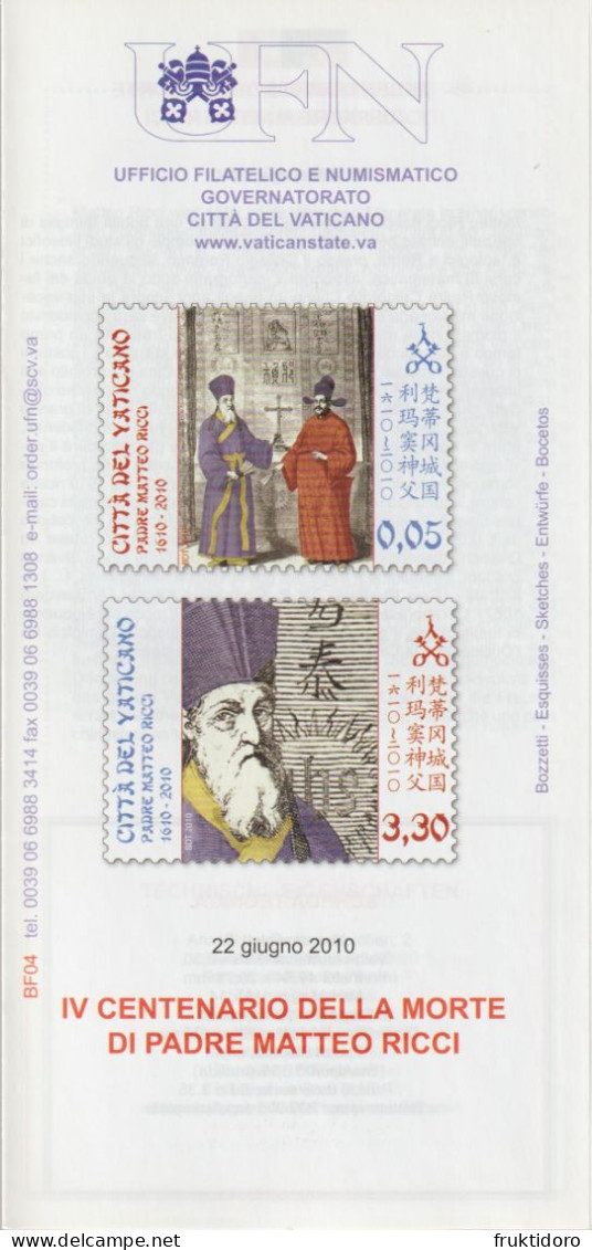 Vatican City Brochures Issues In 2010 Philatelic Program - Caravaggio - Christmas - Verzamelingen