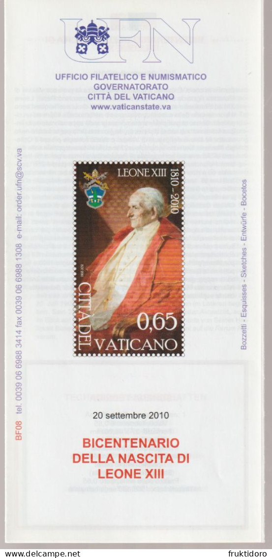 Vatican City Brochures Issues in 2010 Philatelic Program - Caravaggio - Christmas