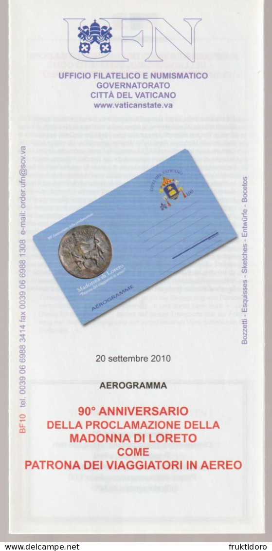 Vatican City Brochures Issues in 2010 Philatelic Program - Caravaggio - Christmas