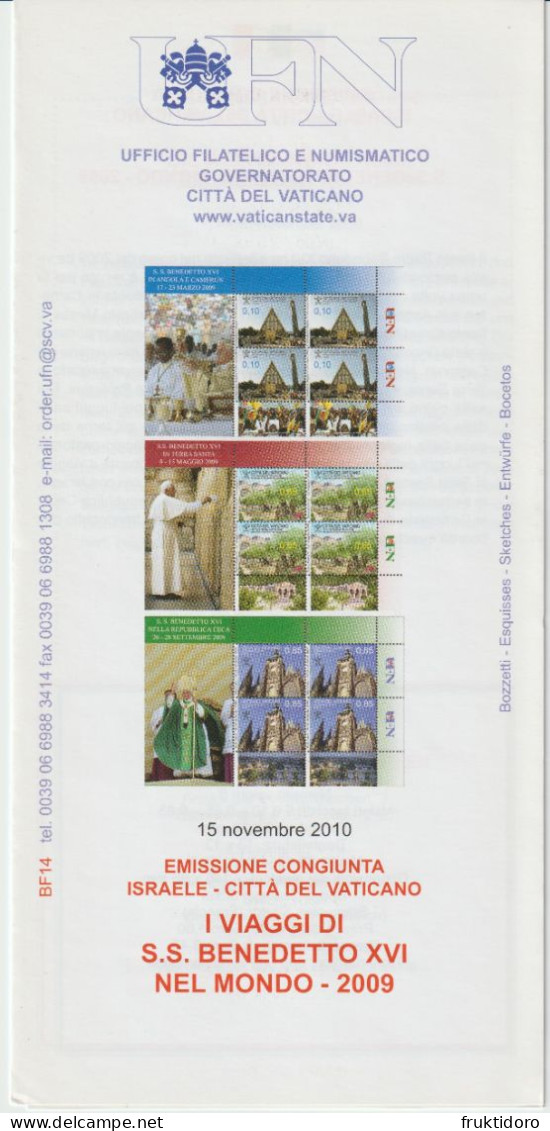 Vatican City Brochures Issues in 2010 Philatelic Program - Caravaggio - Christmas