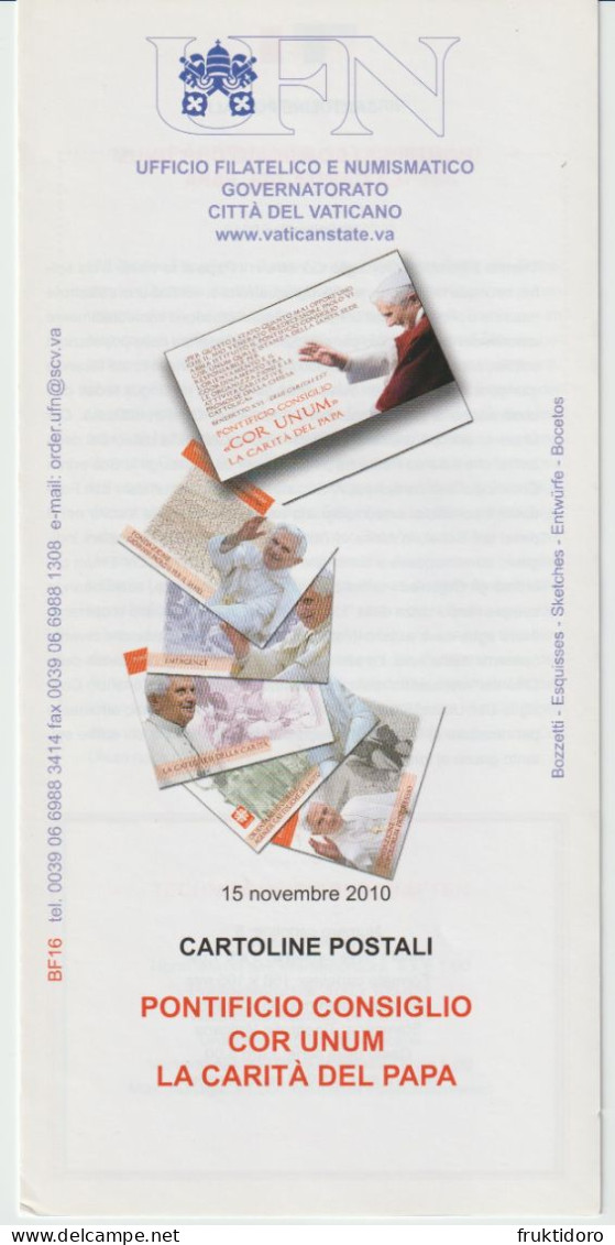 Vatican City Brochures Issues in 2010 Philatelic Program - Caravaggio - Christmas