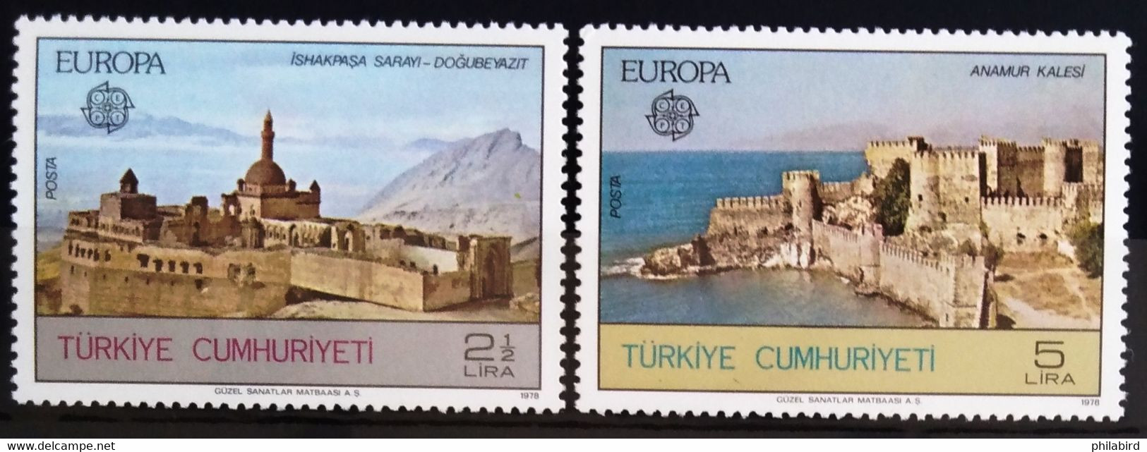 EUROPA 1978 - TURQUIE                  N° 2213/2214                        NEUF* - 1978